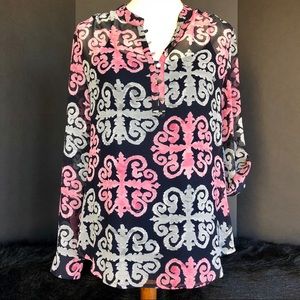 BANANA REPUBLIC MILLIE COLLECTION LONG SL BLOUSE